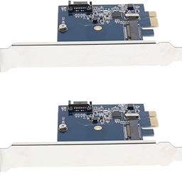 MERISHOPP 2Piece Pci-E to Sata3.0 Msata 6Gb/S Expansion Controller Adapter Card|Computers/Tablets & Networking | Computer Components & Parts | Interface/Add-On Cards | Port Expansion Cards-5