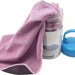 CALANDIS™ Cooling Towel Breathable Mesh Fiber Towel for Outdoor Activities Gym Workout Pink | Gym Towels | Fitness Equipment & Gear | Fitness Running & Yoga-image-64