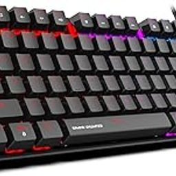 Ant Esports Gaming Keyboard MK1000 TKL Mechanical Multicolor LED Backlit Wired -Black with Outemu RED Switch-13