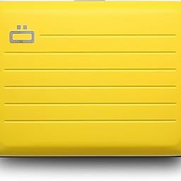Aluminum card holder with metal lock, RFID protection against fraud and demagnetization, compact wallet, Smart Case OSLO model, Matt paint Yellow, Taille unique, Minimalist-picture-44