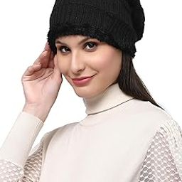 Snow Proof Inside Fur Acro Wool Unisex Beanie Cap Knit Thick Fleece Lined Winter Cap for Women & Men, Free Size-image-68