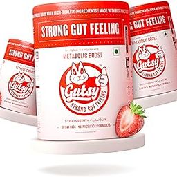 GUTSY STRONG GUT FEELING Metabolic Boost - 90 days Pack with Strawberry Flavour for Adults| Supports Metabolism and Healthy Weight | Reduces Cravings Naturally | No Added Sugar-10