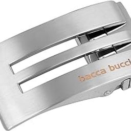 35 MM Nickle Free Reversible Clamp Belt Buckle with Branding (Buckle only) -1044 Silver-19