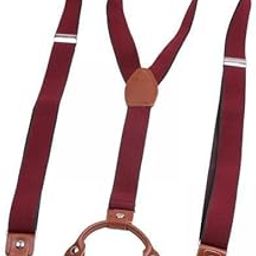2Xmens Suspenders Adjustable Heavy Duty Elastic Straps Y Back Braces Red | Mens Accessories | Suspenders Braces-image-67