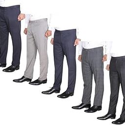 IndiWeaves Mens Solid Rayon Slim Fit Formal Trouser Pants [Pack of 5] Multicolor 340-picture-47