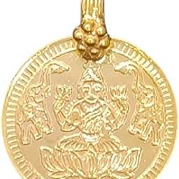 92.5 Silver Lakshmi Kasu Pendant, Gold Polished | Dual-Sided Lakshmi & Sita Ram Design | Ideal Akshaya Tritiya Gift | Kasula Peru for Chains, Haram, Mangalsutra-image-11