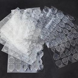 WADHWA 5 Sheets (120pcs) Double-Sided Nail Adhesive Stickers Breathable Transparent Bendable Fake Nail Glue Fake Nail Tips for Women and Girls-43