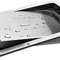 LICHTS Recessed Garbage Cover Recessed Counter Top for Kitchen Bathroom Office Rectangle silver-picture-21