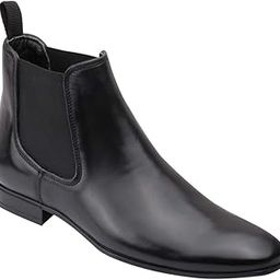 Men's Constructed Black Leather Formal Boot-image-44