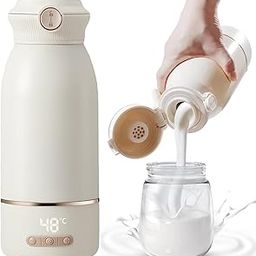 Azonee Portable Bottle Warmer, 500ml Fast Heating with 2-Minute Heat, 2-Hour Super Fast Charge, 36-Hour Warm Keep, and 316 Stainless Steel Lining for Baby Formula & Milk-image-10