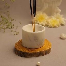 Marble Incense Holder | Agarbatti Stand | Incense Stick Holder | Free Incense Sticks Inside | Home Decor | Puja Essentials | Festive Gifting | Mandir Decor-image-48