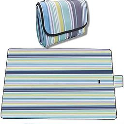 Tyouki Picnic Blanket 60"x 80" Portable Beach Mat Waterproof Outdoor Blanket with Handle for Camping, Beach, Travel, BBQ, Outdoor, Hiking-image-25