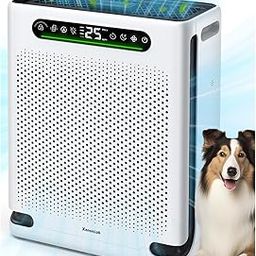 Air Purifiers for Home Large Room Up to 2600 Ft², HEPA Air Purifier with Washable Filter & Air Quality Display, Powerful Turbo Mode Air Cleaner for Pet Hair Odors Smoke Dust-image-75