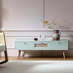 Quick Artsy Wooden TV Unit with 3 Drawers and Round Knobs – Modern Media Console with Storage – Entertainment Cabinet for Living Room or Bedroom-picture-16