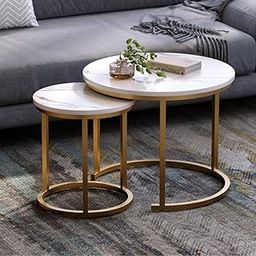 Wakefit Coffee Table | 1 Year Warranty | Center Table, Tea Table, Center Table for Living Room, Coffee Table for Living Room, Nesting Tables, Metal (Kaltos - Marble White)-picture-15