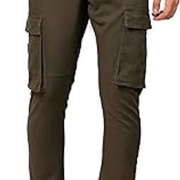 i'sol Men's Cargo Pants | Straight-Leg Cargo for Men | 6 Pockets | Stretchable | Casual Trousers | Cargos for Men-picture-7