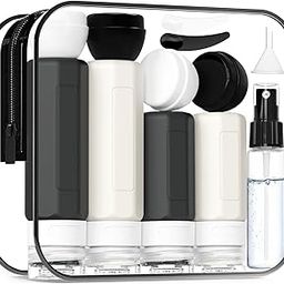 Ruinovate 17PCS Travel Bottles for Toiletries, TSA Approved Travel Size Containers, Leak Proof Travel Containers for Toiletries, Silicone Travel Kit for Shampoo, Conditioner, Lotion & Creams, Black-31