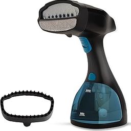 Agaro Signify Handheld Garment Steamer,Horizontal & Vertical Use,Wrinkle Remover,Iron,Fast Heat,Ceramic Steam Nozzle,1500W,260 Ml Water Tank,Detachable Fabric Brush,Lint Brush,Black & Blue-1500 Watts-image-44