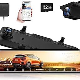 WOLFBOX G840H 12" Mirror Dash Cam - 2.5K Front & 1080P Rear Camera, WiFi Mirror Dash Cam Front and Rear, Built-in GPS, Includes 32GB Card-26