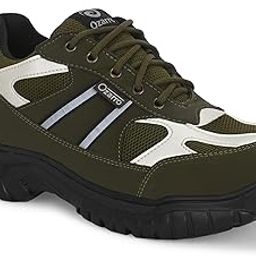Ozarro Olive Genuine Leather Steel Toe Safety Shoe for Mens (S4452)-image-83