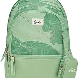 STARDUST Green School Backpack for Girls |19 In-36 Ltr with Three Compartments, Side Pockets and Light Weight with Padded Shoulders |Best for Books,Stationery,Lunch Box & Essentials - Ash Green-image-84