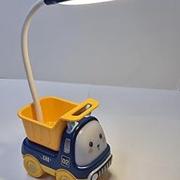 Kids LED Study Lamp, Colour Changing Light, Adjustable Neck, Navy Blue and Yellow-image-62