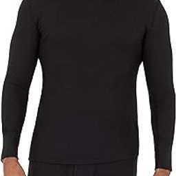 Men's Recycled Waffle Thermal Underwear Crew Top (1 and 2 Packs), Black, Small-image-51