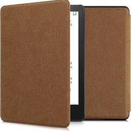 kwmobile Case Compatible with Amazon Kindle Paperwhite (11. Gen - 2021) - Book Style Felt Fabric Protective e-Reader Cover - Brown-image-25