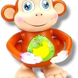 TD CREATIONS Musical Dancing Monkey Toy with Lights, 3 Modes, Battery Operated, Orange, ABS Plastic, Kids Interactive Toy (Dancing Monkey(Orange))-picture-31