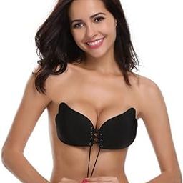 Women's Silicone Gel Stick-On Bra - Invisible Push-Up Design, Non-Padded, Wire-Free, Strapless, Self-Adhesive, Backless-image-98