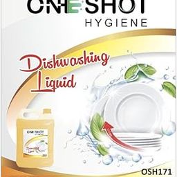 One Shot Hygiene Dishwash Liquid Gel Lemon Can Jar, with Lemon Fragrance, Grease Cleaner For All Utensils, Dishwashing Liquid 5 Liter,-image-20