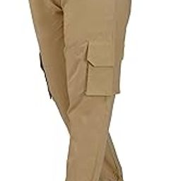 Multi-Pocket Cargo Cotton Poplin Jogger Pants for Women Summer Wear Full Elastic with Drawstring and 2 Side Pockets, 2 Back Pockets and 2 Leg Pockets-4