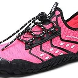 Water Shoes for Men Women Outdoor Hiking Aqua Kayaking Shoe Beach Swim Fishing Shoes, Pink, 7.5 Women/6.5 Men-image-29