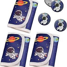 Space Astronaut Trifold Silicon Outdoor Cartoon Wallet for Kids/Slim Front Pocket Wallet Zipper with Badge pin I Birthday Party Return Gifts for Kids (3 Piece)-image-55