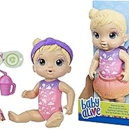 BABY ALIVE Rainbow Spa Baby Doll, 9-Inch Spa-Themed Toy for Kids Ages 3 and Up, Includes Doll Eye Mask and Bottle, Blonde Hair-image-52