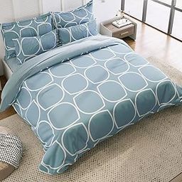 Livmoda Ultra Soft Glace Cotton King Size Duvet Cover II Comforter Cover II Razai Cover II (Dohars) / Quilt Cover for Double Bed with Zipper (90x100 Inch,Rust Moon)-5
