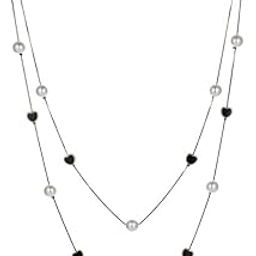 Pearls Multilayer Long Necklace for Girls/Women- Elegant Long Sweater Chain Statement Pearls Necklace Jewelry Accessories Dressy Collocation-image-60