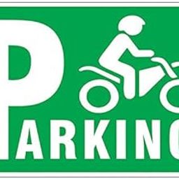 Two Wheeler Bike Parking Sign Sticker for Clinic Hospital Public Office Hall Doctor Shop Home 6 X 8 inch-25