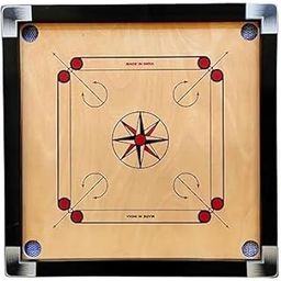 US Sports Carrom Board for Kids (26 inch, Beige) - Medium Size with Wooden Coins, Striker and Magic Boric Powder - Premium Carrom Board - 4 Players - Ages 6-12-28