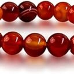 Red Carnelian Bracelet Round Beads 8 Mm Natural Certified Crystal Stone Bracelet For Reiki Healing And Crystal Healing Stones For Unisex Adult-5