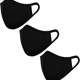 Hosiery Cotton Mask, Reusable and Washable Face Masks - Black (pack of 3)-53
