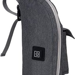 Enakshi (LABEL) Creations Infant Feed Bottle Bag Portable Heating Milk Warmer for Car Business Trip Gray-image-25