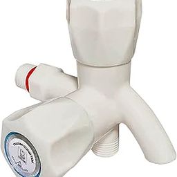 BATHIFI PVC 2 in 1 Bib Cock Tap/Short Nose Wall Mounted for Kitchen & Bathroom-image-75