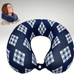 STORIA Neck Pillow for Travel-Travel Pillow for Flights-Memory Foam Neck Pillow-Travel Neck Rest Pillows-Traveling Pillow for Men,Women Travelling Accessories,Lightweight (Check Design)-image-99