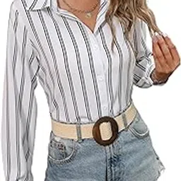 indoprimo Women's Stylish Western Striped Casual Shirt-picture-35