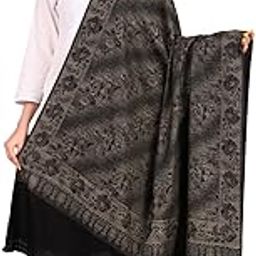 Soft and Warm,Light Weight Faux Pashmina Self-DesignFlower Women's Shawl-image-63