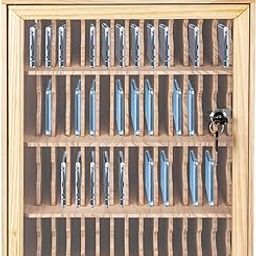 Fichiouy Wood Cell Phones Storage Cabinet for Home Office, Cell Phone Holder Fits for Phones Up to 3.94 * 0.67 * 7.87 Inches (Burly-Wood 60-Slot)-picture-31