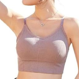 Women's Cotton Blend midi Bralette top Non Wired Sports Bra with Removable Pads (28 to 34) Bust Size-image-19