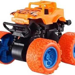 VGRASSP Mini Monster Trucks Friction Powered 360 Degree Stunt Cars for Kids - Push and Go Toddler Toys Inertia Car Toys (Stunt Car Pack of 1)-32