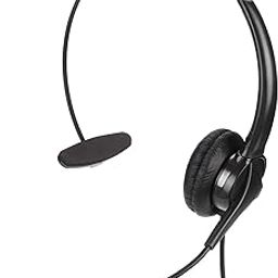 CosmoMart Business Headset, 1.8m Wire 3.5mm Call Center Headphone with Microphone for for Trucker for PC-25